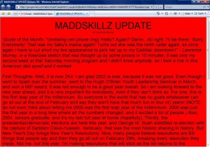 MADDSKILLZ Update (January 04)