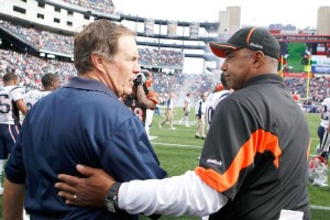 Bill Belichick and Marvin Lewis are the two longest tenured head coaches with their current teams - can Lewis lead the Bengals to their first win in New England since 1986? (PC: ESPN)